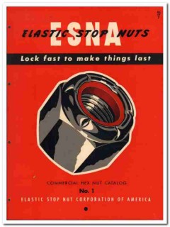 Elastic Stop Nut Corp 1945 vintage industrial catalog hex nuts locking