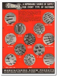 Manufacturers Screw Products 1945 vintage industrial catalog fasteners Manufacturers Screw Products 1945 vintage industrial catalog fasteners