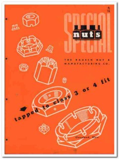 Rausch Nut Mfg Company 1945 vintage industrial catalog special Rausch Nut Mfg Company 1945 vintage industrial catalog special
