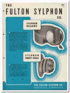 Fulton Sylphon Company 1945 vintage industrial catalog bellows seals Fulton Sylphon Company 1945 vintage industrial catalog bellows seals