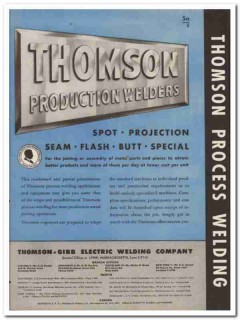 Thomsom-Gibb Electric Welding Company 1945 vintage metal catalog Thomsom-Gibb Electric Welding Company 1945 vintage metal catalog