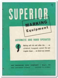 Superior Type Company 1945 vintage industrial catalog mark equipment