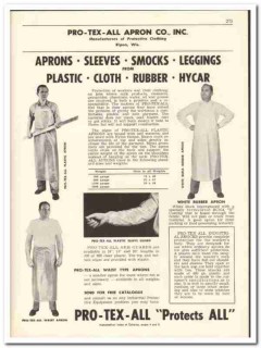 Pro-Tex-All Apron Company 1956 vintage dairy catalog smocks sleeves