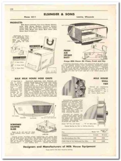 Elsinger Sons Company 1956 vintage dairy catalog milk house equipment Elsinger Sons Company 1956 vintage dairy catalog milk house equipment