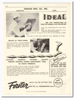 Forster Mfg Company 1956 vintage dairy catalog ice cream stick ideal Forster Mfg Company 1956 vintage dairy catalog ice cream stick ideal