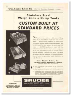 Chas Saucier Son Inc 1956 vintage dairy catalog stainless products Chas Saucier Son Inc 1956 vintage dairy catalog stainless products