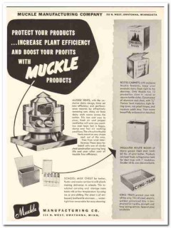 Muckle Mfg Company 1956 vintage dairy catalog bottle cabinets boxes