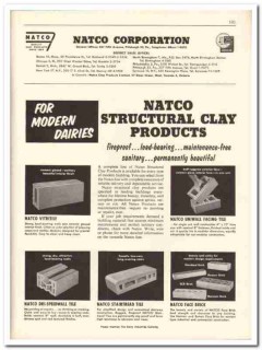 Natco Corp 1956 vintage dairy catalog structural clay products tile