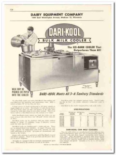Dairy Equipment Company 1956 vintage catalog bulk milk cooler ice-bank Dairy Equipment Company 1956 vintage catalog bulk milk cooler ice-bank