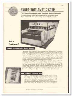 Yundt-Bottlematic Corp 1956 vintage dairy catalog bottle washer Yundt-Bottlematic Corp 1956 vintage dairy catalog bottle washer