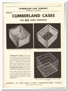 Cumberland Case Company 1956 vintage dairy catalog milk bottle Cumberland Case Company 1956 vintage dairy catalog milk bottle
