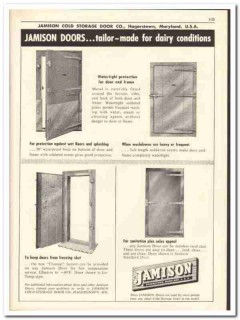Jamison Cold Storage Door Company 1956 vintage dairy catalog condition