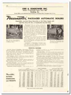Orr Sembower Inc 1956 vintage dairy catalog boilers Powermaster