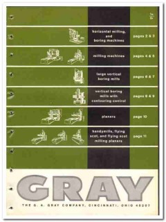 G A Gray Company 1965 vintage industrial catalog milling machines G A Gray Company 1965 vintage industrial catalog milling machines