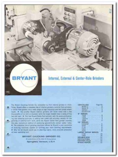 Bryant Chucking Grinder Company 1965 vintage industrial catalog Bryant Chucking Grinder Company 1965 vintage industrial catalog