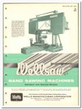 Wells Mfg Corp 1965 vintage industrial catalog band sawing machines Wells Mfg Corp 1965 vintage industrial catalog band sawing machines