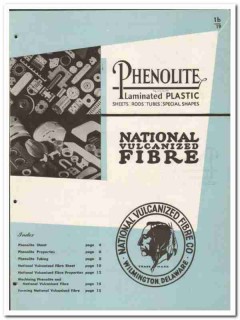 National Vulcanized Fibre Company 1946 vintage plastic catalog sheets