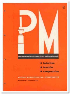 Plastic Manufacturers Inc 1946 vintage catalog molding design