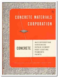 Concrete Materials Corp 1946 vintage catalog hardeners waterproofing