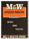 Maas Waldstein Company 1946 vintage paint catalog finishes enamels Maas Waldstein Company 1946 vintage paint catalog finishes enamels