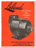 Leland Electric Company 1946 vintage catalog motors generators