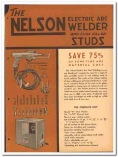 Nelson Stud Welding Corp 1946 vintage industrial catalog electric arc Nelson Stud Welding Corp 1946 vintage industrial catalog electric arc