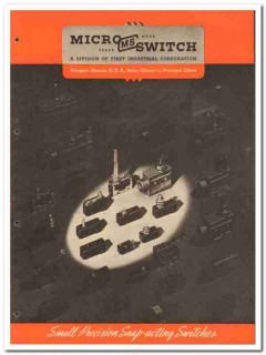 First Industrial Corp 1946 vintage electrical catalog Micro Switch