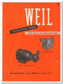 Weil Pump Company 1946 vintage industrial catalog centrifugal Weil Pump Company 1946 vintage industrial catalog centrifugal