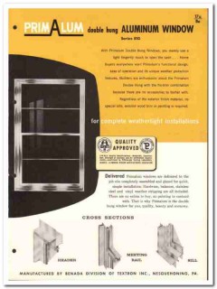 Textron Inc 1958 vintage windows catalog aluminum double hung Primalum