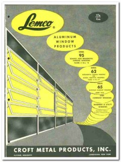 Croft Metal Products Inc 1958 vintage windows catalog aluminum Lemco Croft Metal Products Inc 1958 vintage windows catalog aluminum Lemco