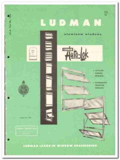 Ludman Corp 1958 vintage windows catalog aluminum awning Auto-Lok Ludman Corp 1958 vintage windows catalog aluminum awning Auto-Lok