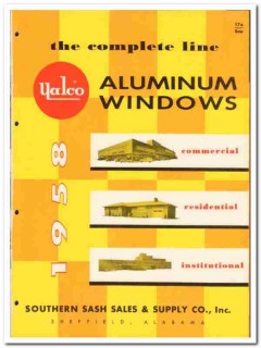 Union Aluminum Company 1958 vintage window catalog ualco Southern Sash