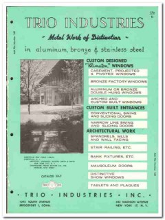 Trio Industries Inc 1958 vintage windows catalog metal work klimaton