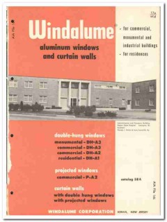 Windalume Corp 1958 vintage windows catalog aluminum curtain walls