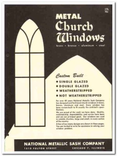 National Metallic Sash Company 1958 vintage windows catalog church National Metallic Sash Company 1958 vintage windows catalog church
