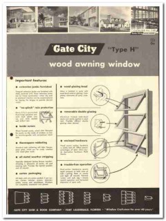 Gate City Sash Door Company 1958 vintage windows catalog wood awning