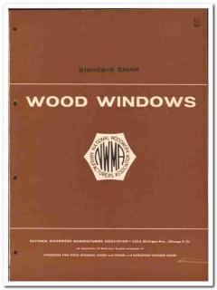 National Woodwork Mfg Assoc 1958 vintage window catalog Standard Stock National Woodwork Mfg Assoc 1958 vintage window catalog Standard Stock