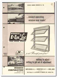 Woodco Corp 1958 vintage windows catalog wood awning E-Zee Loc Woodco Corp 1958 vintage windows catalog wood awning E-Zee Loc
