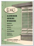 Brown Grist Inc 1955 vintage window catalog aluminum awning Brown Grist Inc 1955 vintage window catalog aluminum awning