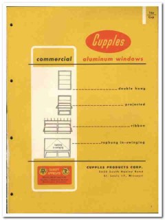 Cupples Products Corp 1955 vintage window catalog aluminum commercial Cupples Products Corp 1955 vintage window catalog aluminum commercial