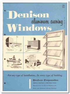 Denison Corp 1955 vintage window catalog aluminum awning