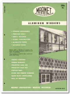 Marmet Corp 1955 vintage window catalog aluminum casement projected Marmet Corp 1955 vintage window catalog aluminum casement projected