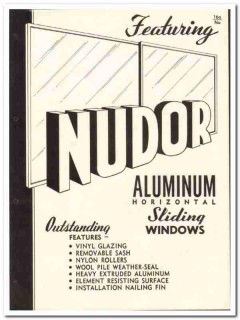 Nudor Mfg Corp 1955 vintage window catalog aluminum horizontal sliding Nudor Mfg Corp 1955 vintage window catalog aluminum horizontal sliding