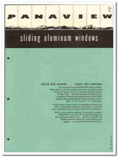 Panaview Company 1955 vintage window catalog aluminum sliding sash Panaview Company 1955 vintage window catalog aluminum sliding sash