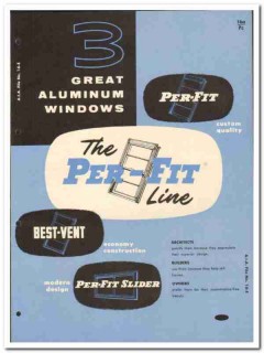 Per-Fit Products Corp 1955 vintage window catalog aluminum double-hung Per-Fit Products Corp 1955 vintage window catalog aluminum double-hung