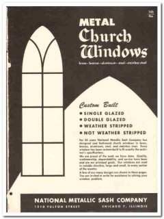 National Metallic Sash Company 1955 vintage window catalog church National Metallic Sash Company 1955 vintage window catalog church