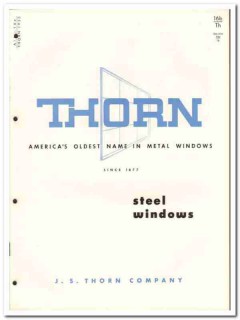 J S Thorn Company 1955 vintage window catalog steel casement pivoted