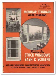 National Woodwork Mfr Assoc 1955 vintage window wood Modular Standard National Woodwork Mfr Assoc 1955 vintage window wood Modular Standard