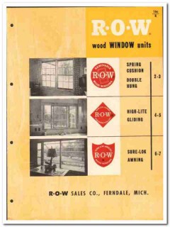 R-O-W Sales Company 1955 vintage window catalog wood double hung units R-O-W Sales Company 1955 vintage window catalog wood double hung units
