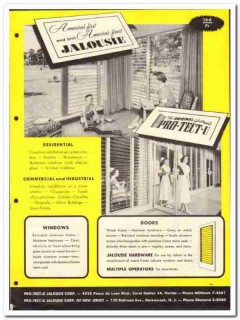 Pro-Tect-U Jalousie Corp 1955 vintage window catalog aluminum Pro-Tect-U Jalousie Corp 1955 vintage window catalog aluminum